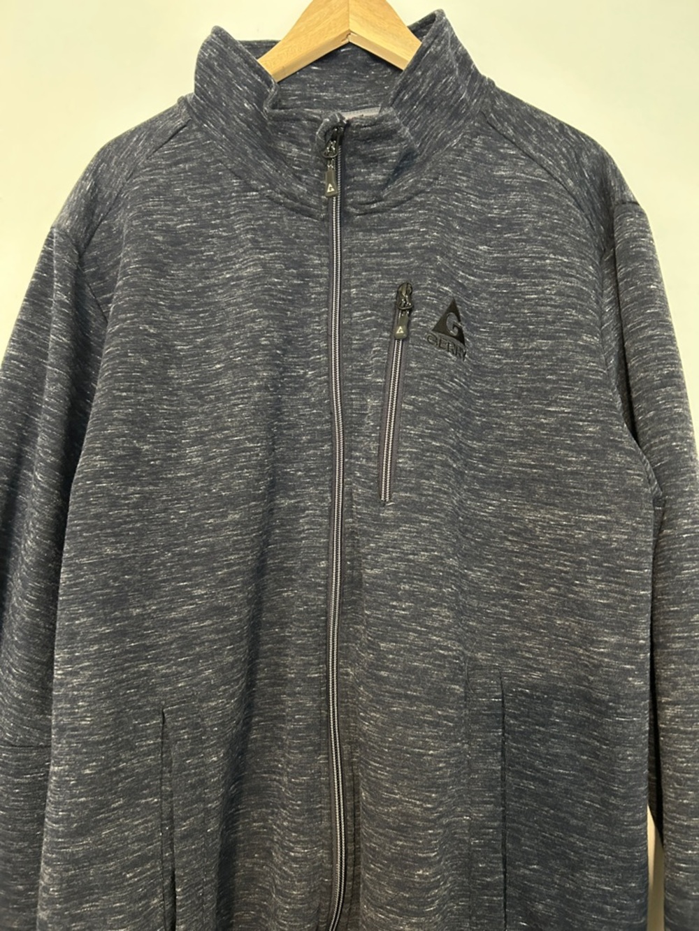Gerry Men's Full-Zip Heathered Navy Sweater Jacket
